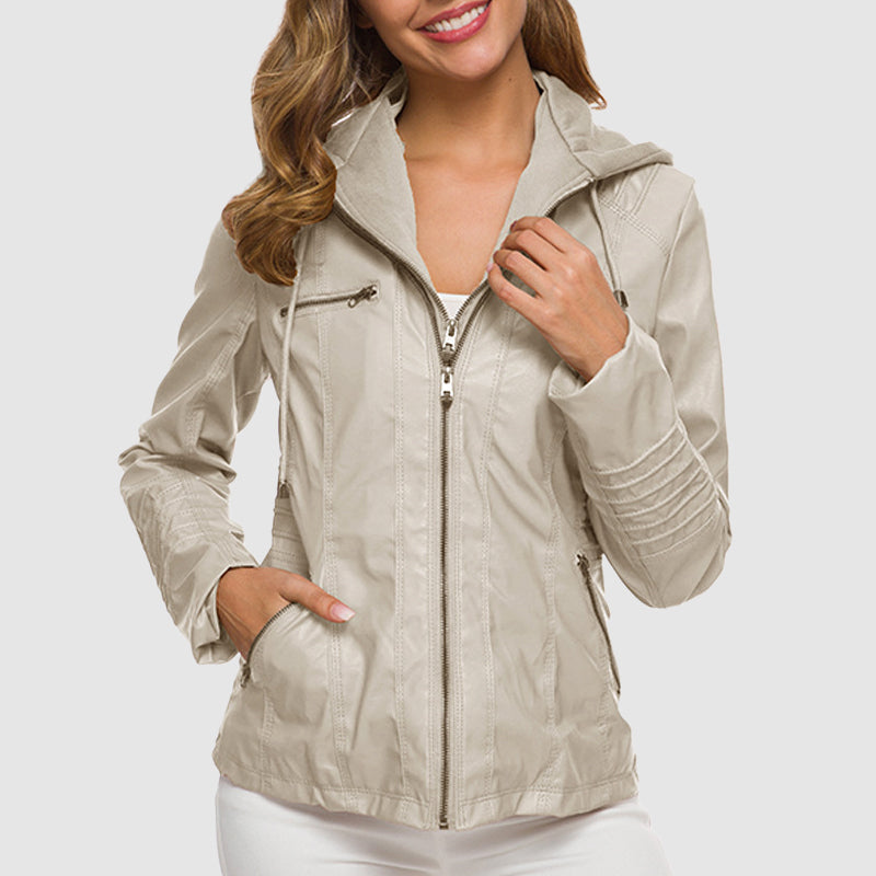 Women's PU Leather Biker Jacket – Stylish Edge for Every Season 4