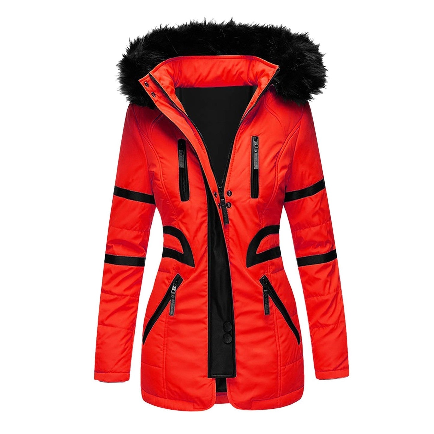 Women's PU Leather Jacket – Chic Fur Collar for Winter Warmth 2