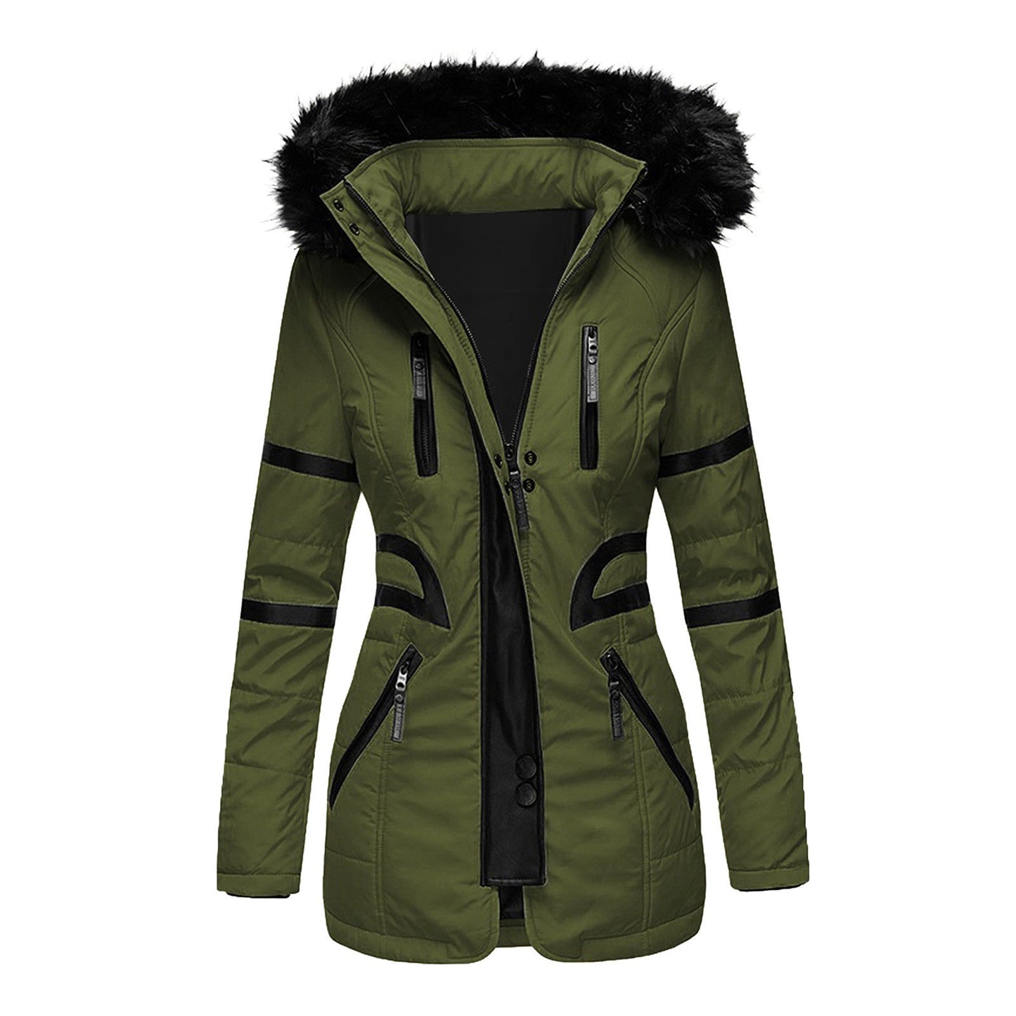 Women's PU Leather Jacket – Chic Fur Collar for Winter Warmth 3
