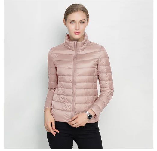 Women's Padded Slim Fit Jacket – Chic Notched Zip Design 10
