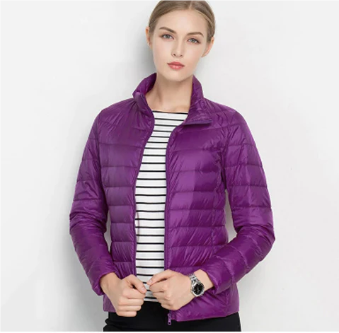Women's Padded Slim Fit Jacket – Chic Notched Zip Design 2