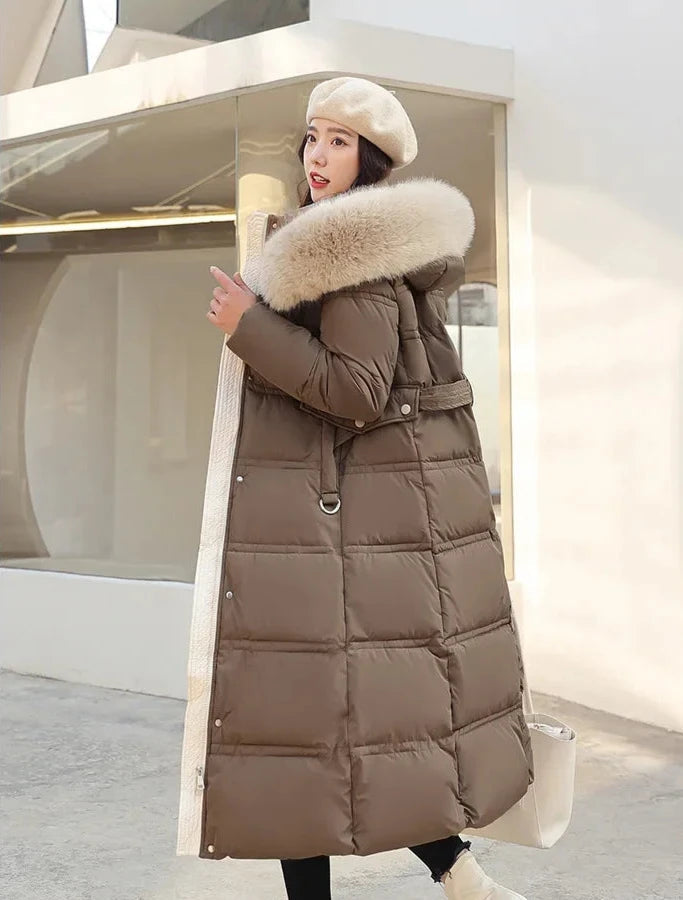 Women's Padded Winter Jacket – Cozy Faux Fur Collar Design 2