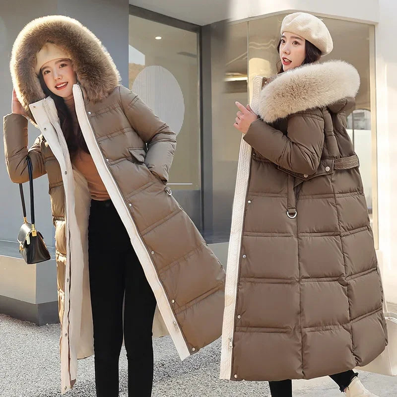 Women's Padded Winter Jacket – Cozy Faux Fur Collar Design 3
