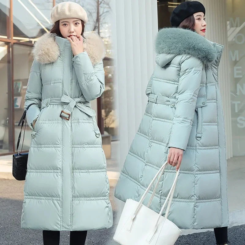 Women's Padded Winter Jacket – Cozy Faux Fur Collar Design 4