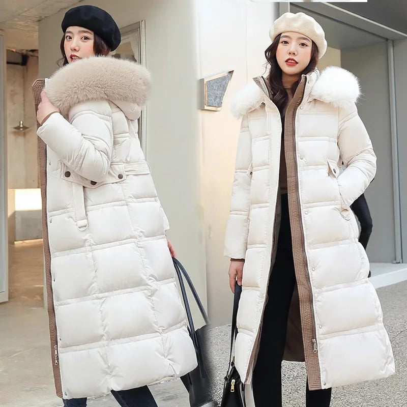 Women's Padded Winter Jacket – Cozy Faux Fur Collar Design 8