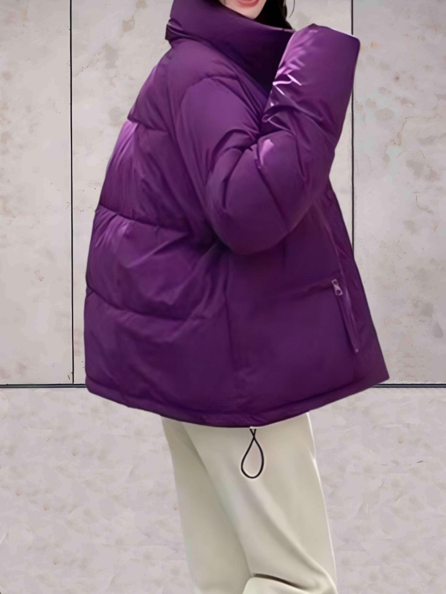 Women's Parka Coat – Stylish Warmth with Stand-Up Collar 3