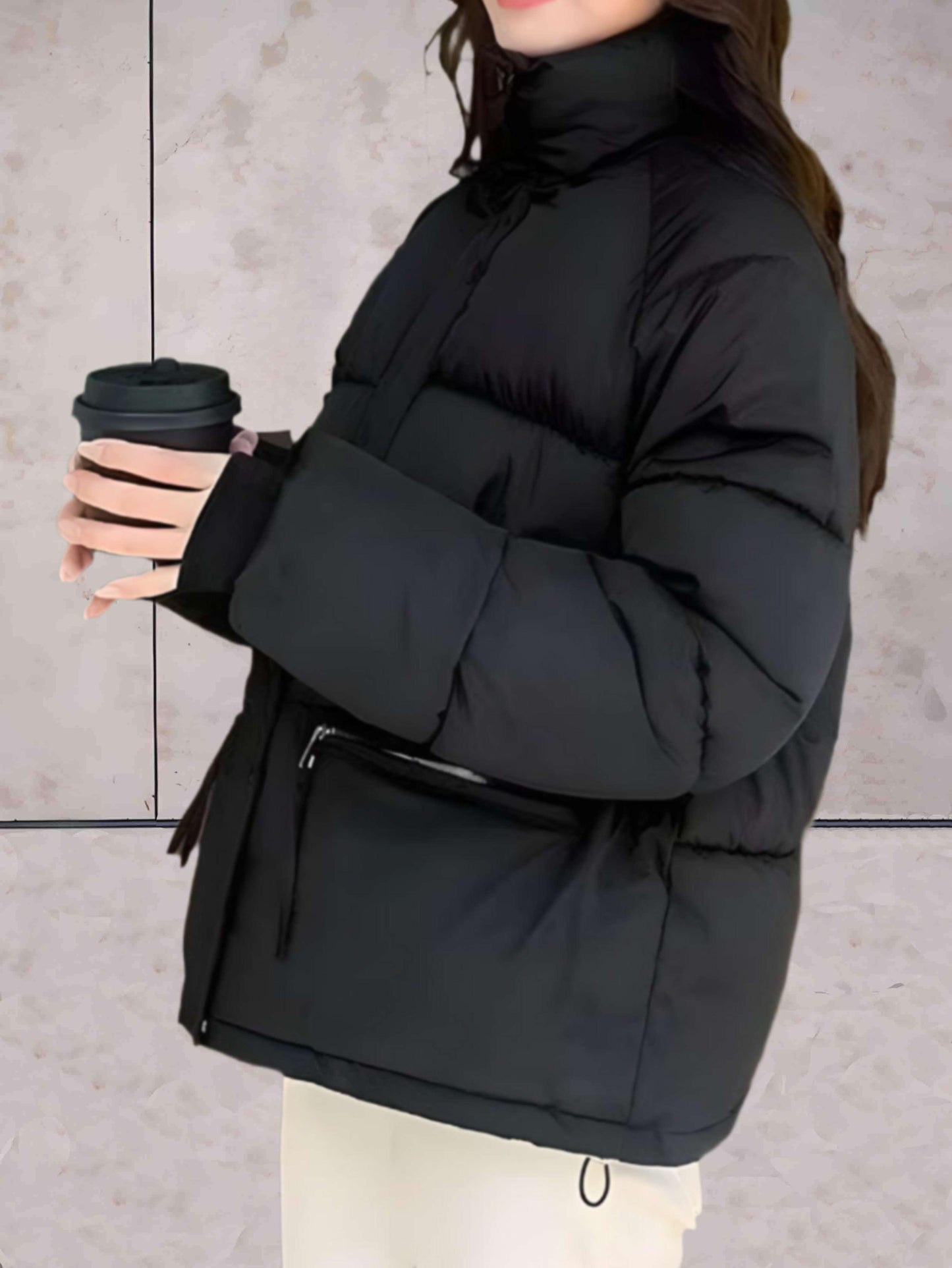 Women's Parka Coat – Stylish Warmth with Stand-Up Collar 4
