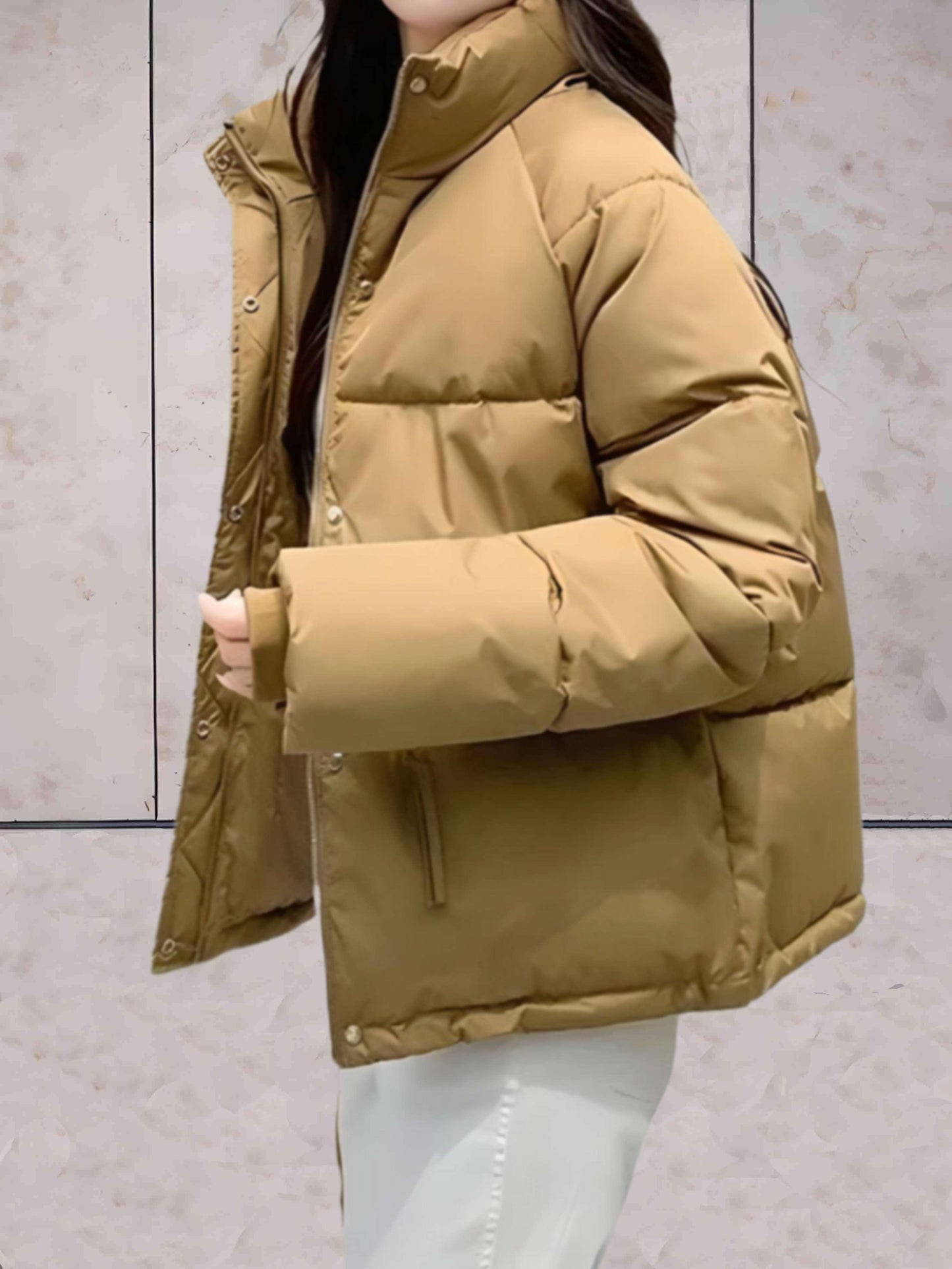 Women's Parka Coat – Stylish Warmth with Stand-Up Collar 5