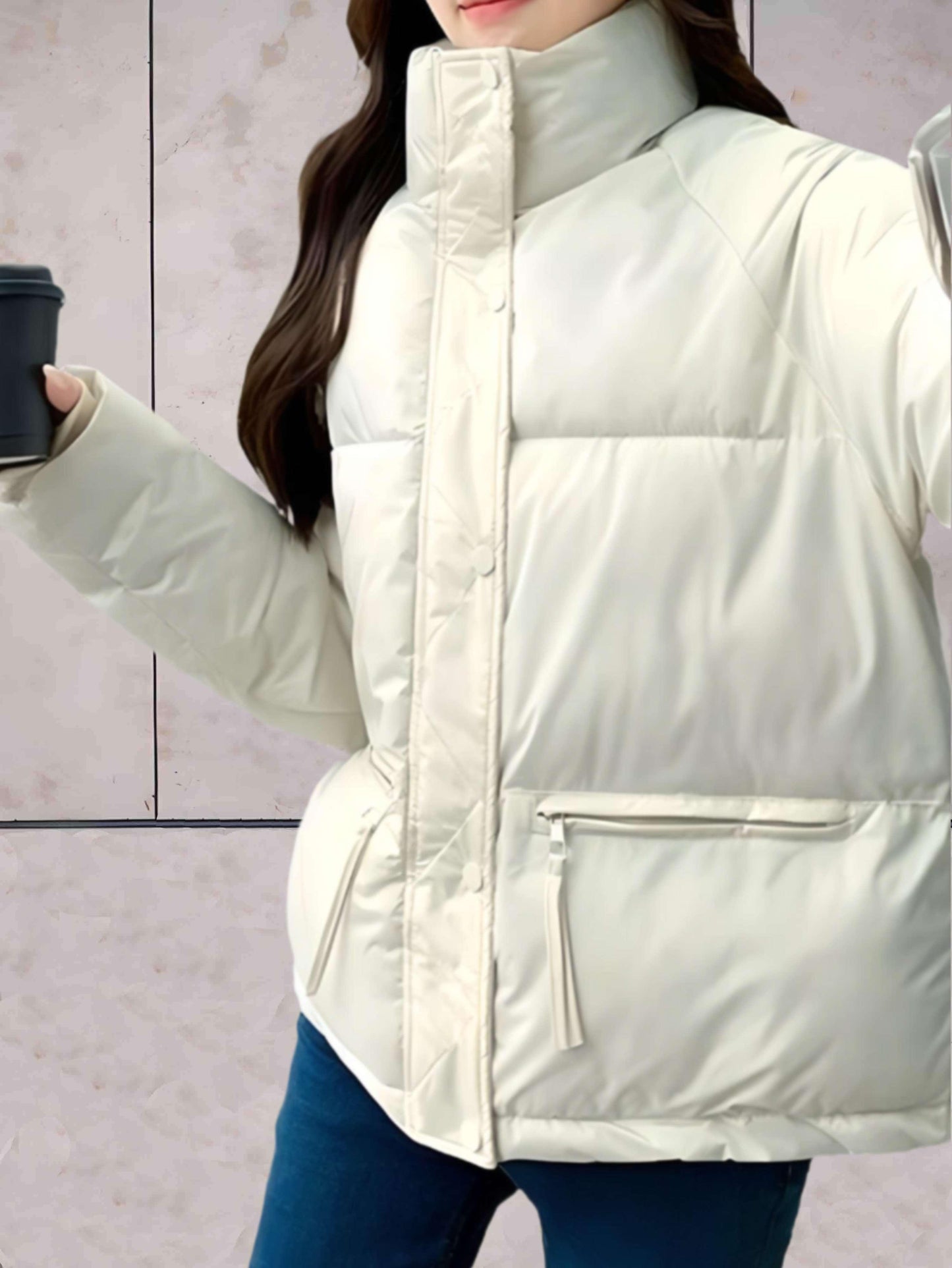 Women's Parka Coat – Stylish Warmth with Stand-Up Collar 6