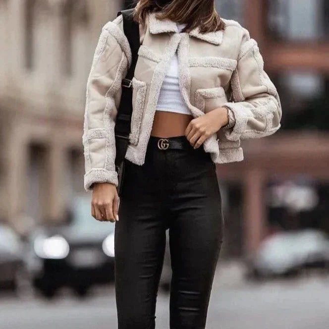 Women's Patchwork Leather Jacket – Stylish Faux Leather for Edgy Looks 5