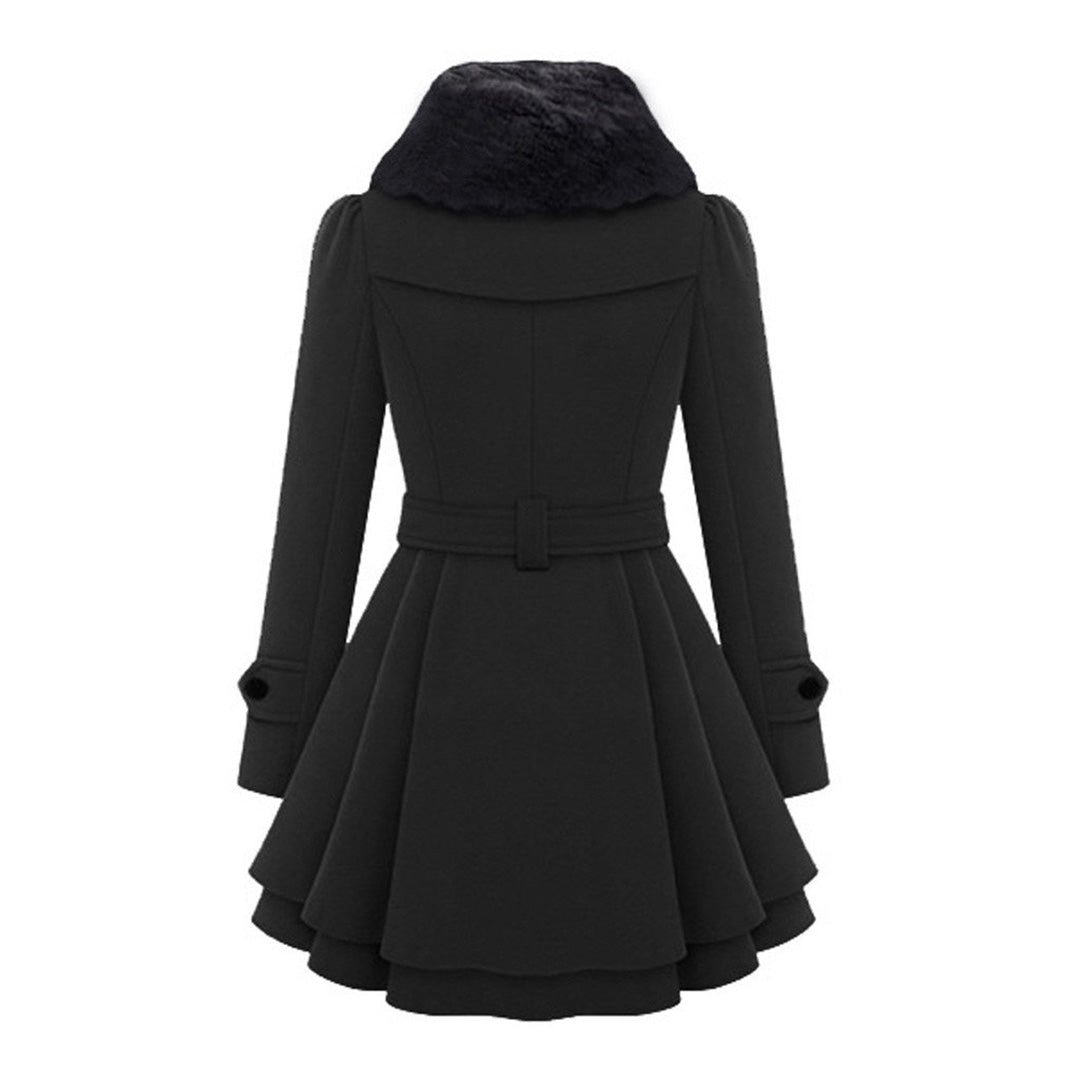 Women's Plus-Size Woolen Coat – Chic Double-Breasted Design 3