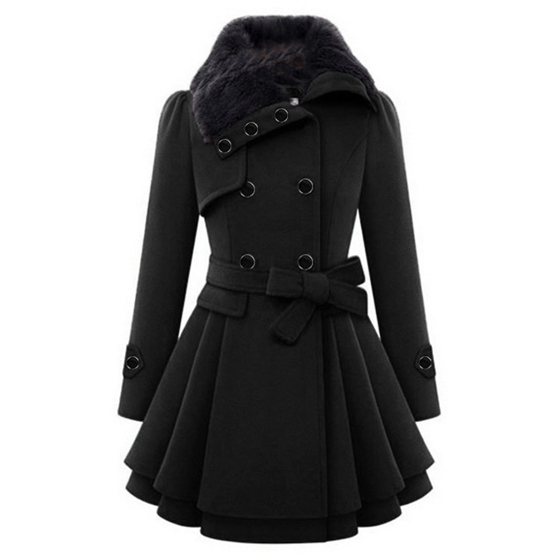 Women's Plus-Size Woolen Coat – Chic Double-Breasted Design 4