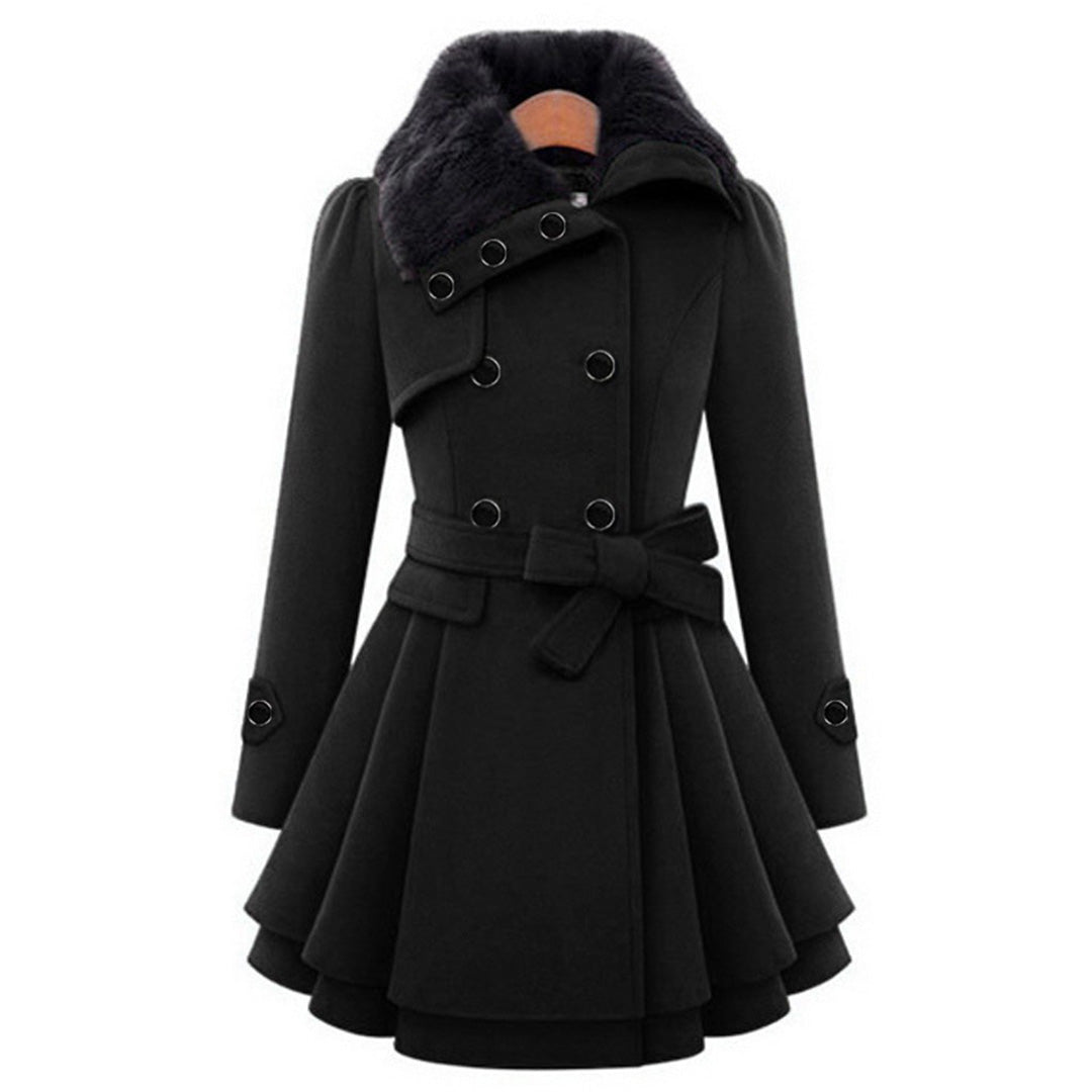 Women's Plus-Size Woolen Coat – Chic Double-Breasted Design 6