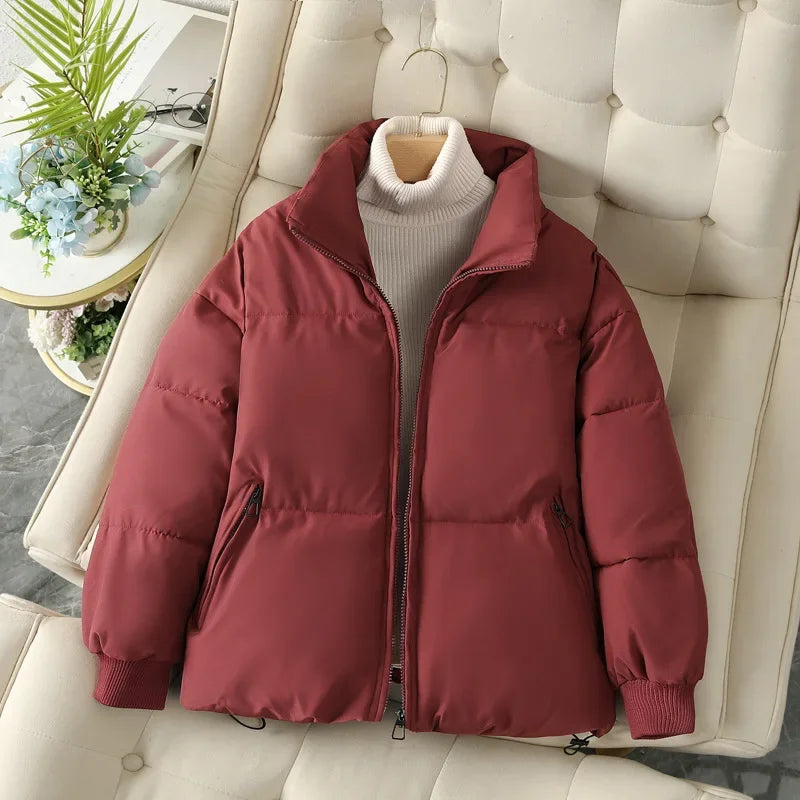 Women's Puffer Jacket – Cozy Stand Collar for Autumn Style 3