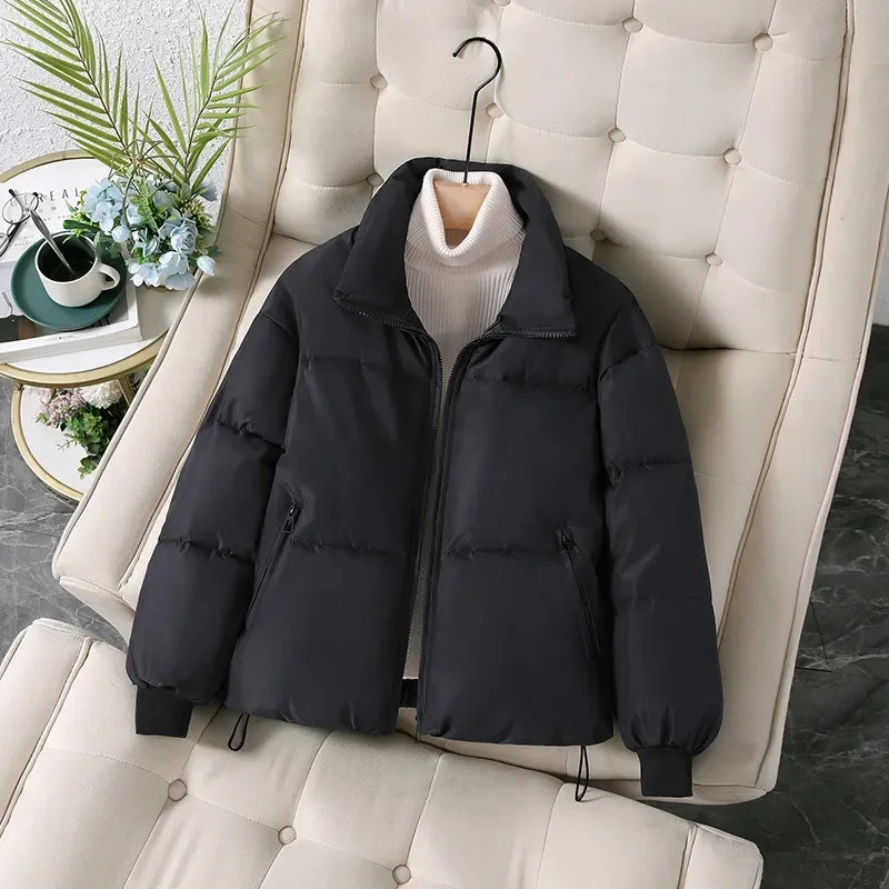 Women's Puffer Jacket – Stylish Warmth with Stand Collar 1