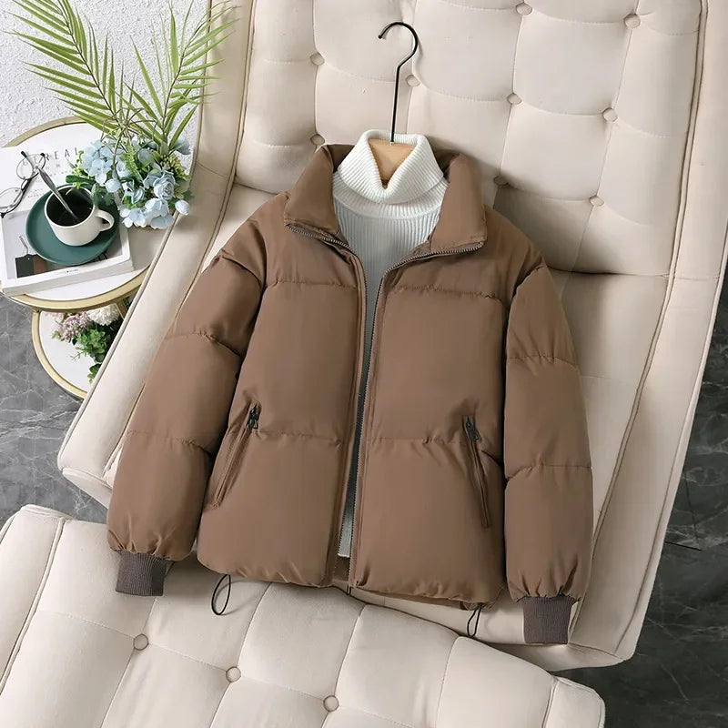 Women's Puffer Jacket – Stylish Warmth with Stand Collar 3