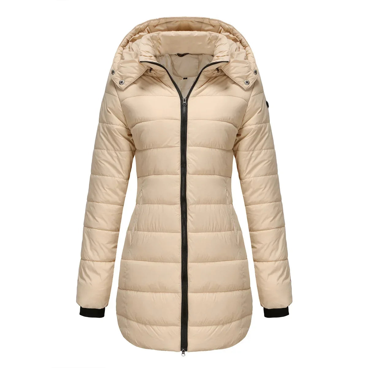 Women's Puffer Jacket – Versatile & Cozy with Removable Hood 0