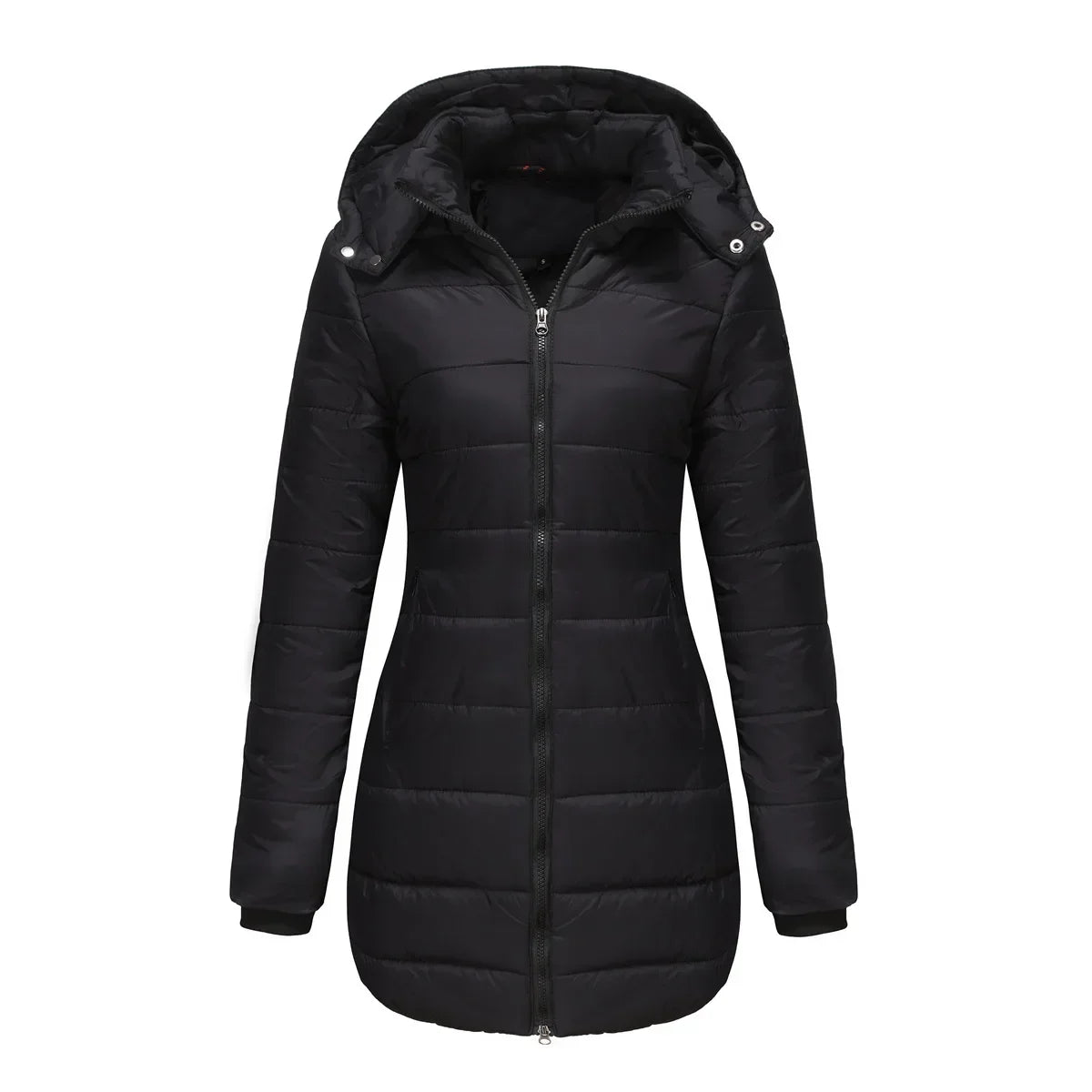 Women's Puffer Jacket – Versatile & Cozy with Removable Hood 1