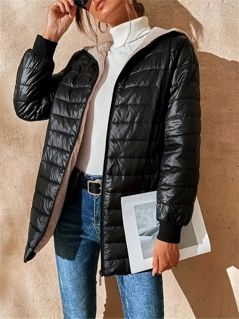 Women's Quilted Hooded Jacket – Stylish Warmth for Chilly Days 9