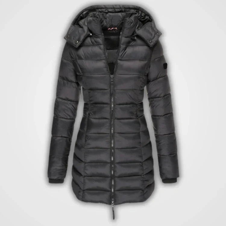 Women's Quilted Winter Jacket – Cozy Cotton with Stylish Hood 0