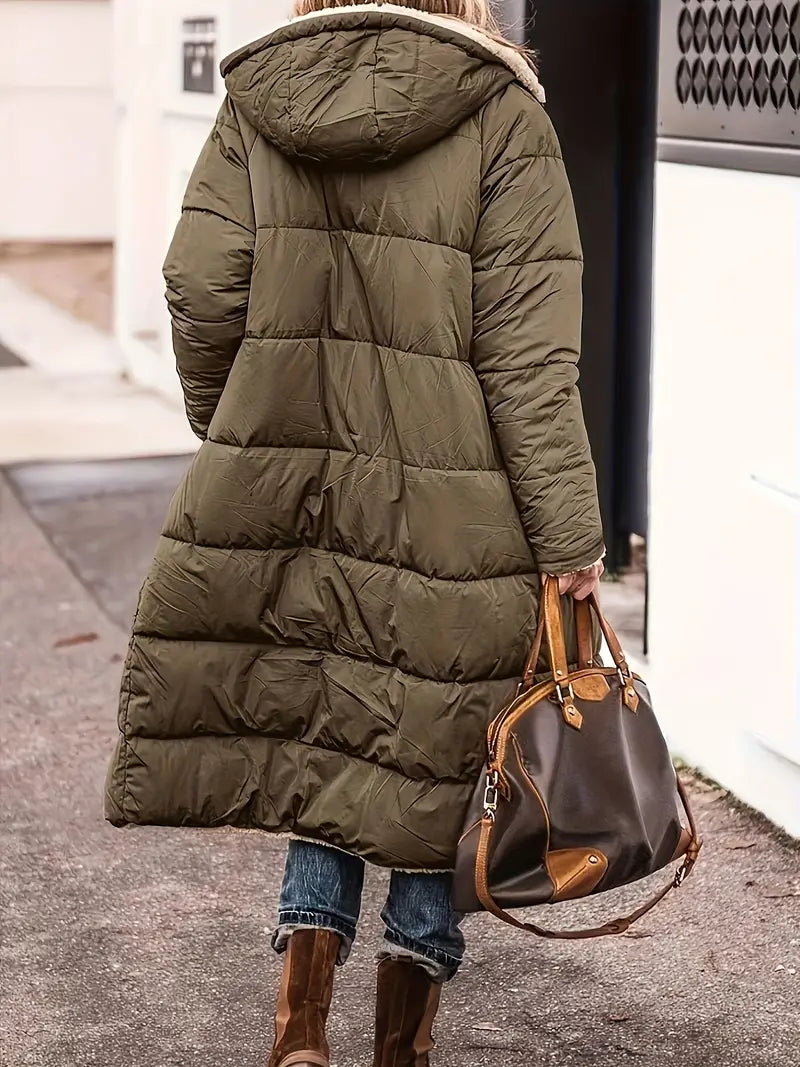 Women's Reversible Hooded Jacket – Stylish Knee-Length Versatility 1