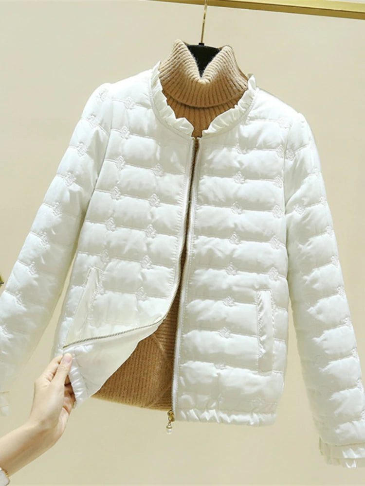 Women's Ruffle-Hem Jacket – Lightweight Layer for Casual Chic 1