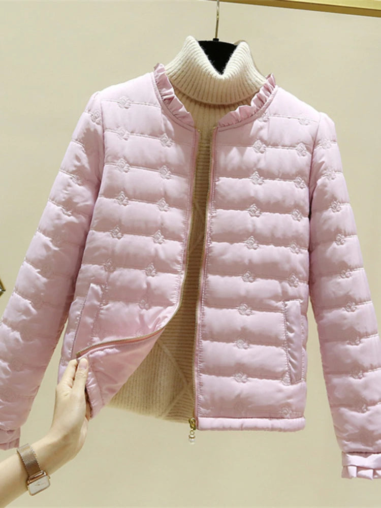 Women's Ruffle-Hem Jacket – Lightweight Layer for Casual Chic 2