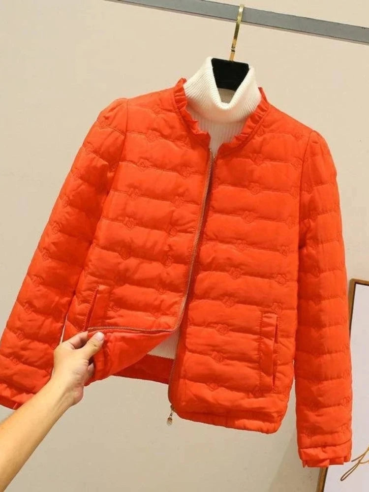Women's Ruffle-Hem Jacket – Lightweight Layer for Casual Chic 3