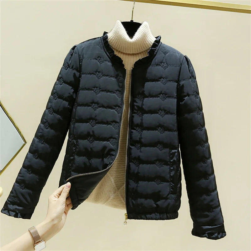 Women's Ruffle-Hem Jacket – Lightweight Layer for Casual Chic 4