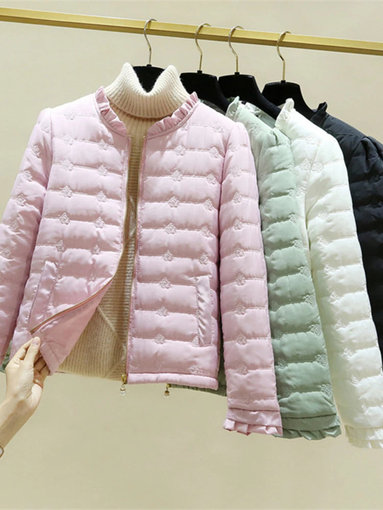 Women's Ruffle-Hem Jacket – Lightweight Layer for Casual Chic 5