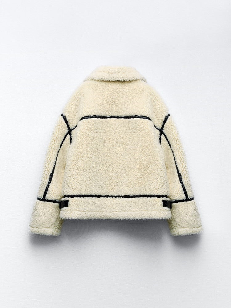 Women's Sherpa Blazer – Cozy Chic for Winter Outings 4
