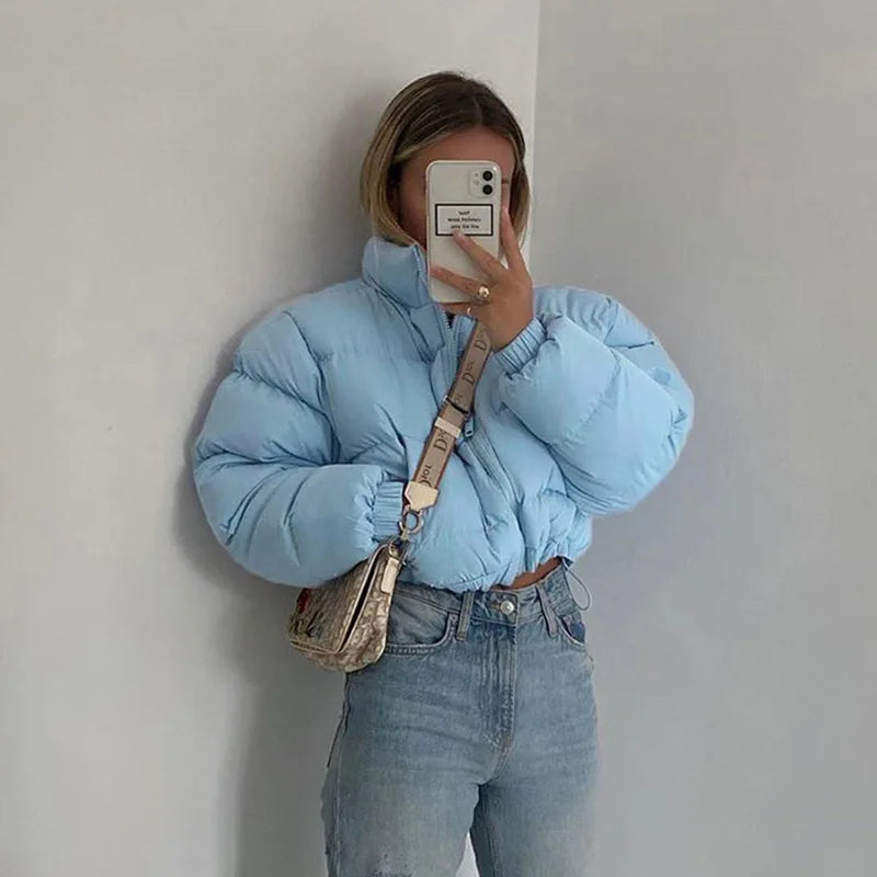 Women's Short Puffer Jacket – Cozy Cotton-Padded Design 1