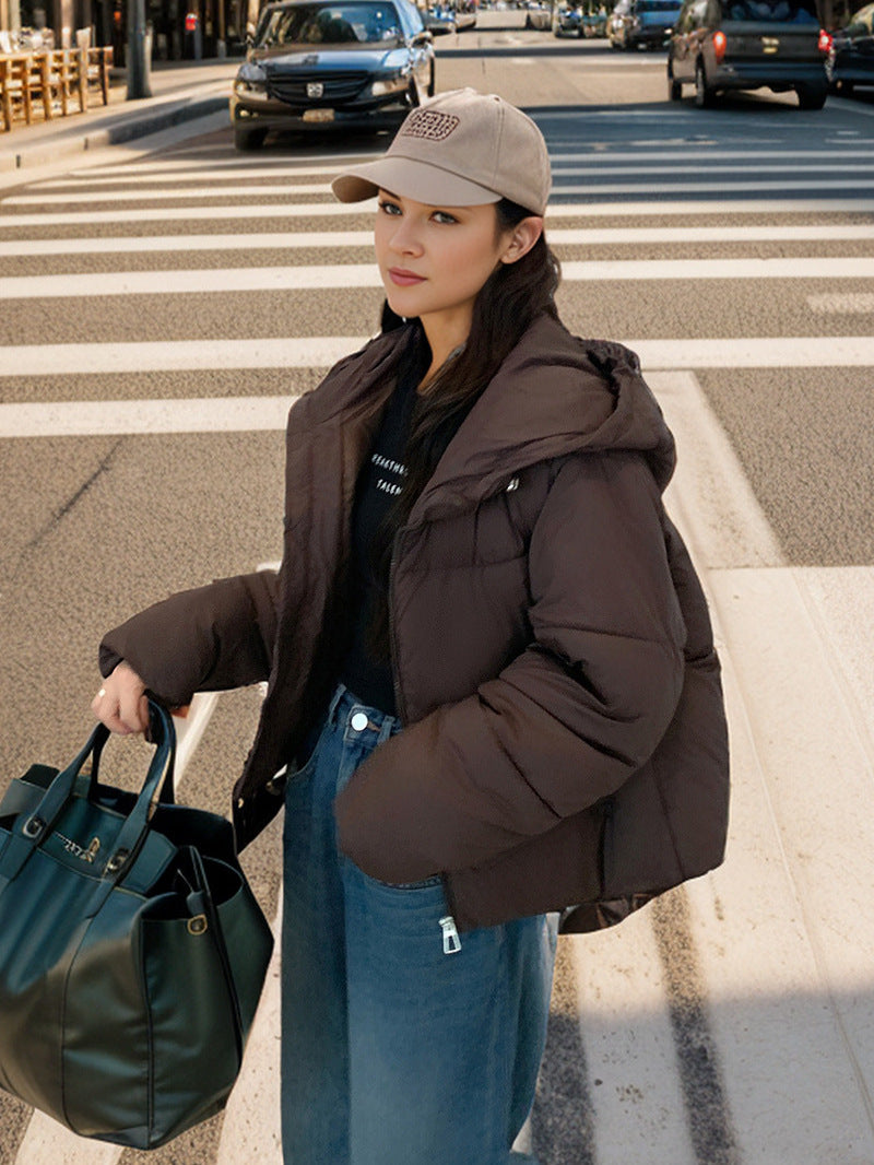 Women's Slim Fit Down Jacket – Chic Half-Placket Design for Cozy Style 2