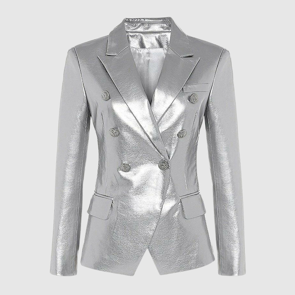 Women's Slim Fit V-Neck Leather Jacket – Chic Style for Every Occasion 2
