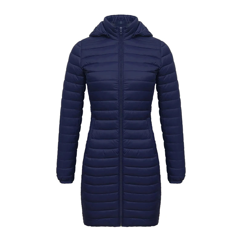 Women's Slim Fit Winter Jacket – Cozy Cotton with Detachable Hood 0