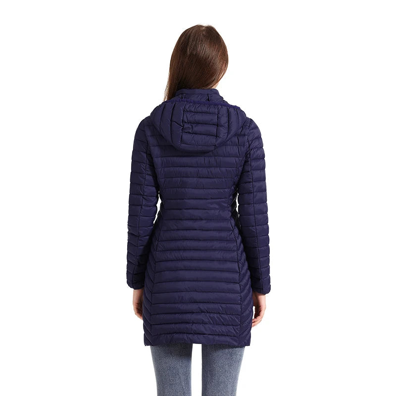 Women's Slim Fit Winter Jacket – Cozy Cotton with Detachable Hood 3