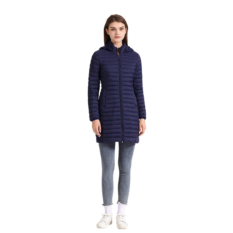 Women's Slim Fit Winter Jacket – Cozy Cotton with Detachable Hood 4