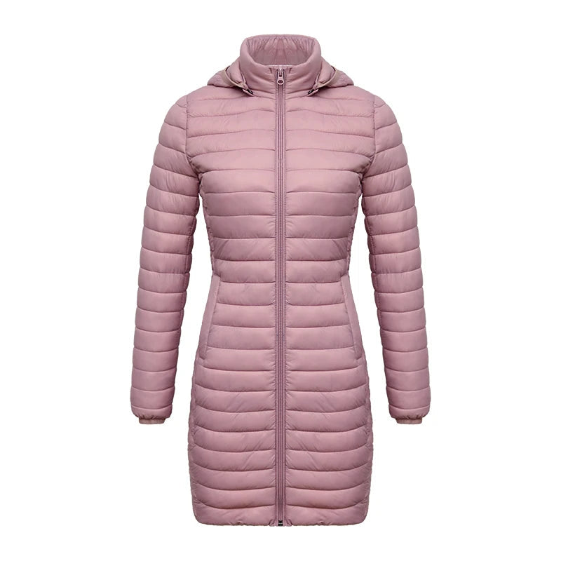 Women's Slim Fit Winter Jacket – Cozy Cotton with Detachable Hood 6
