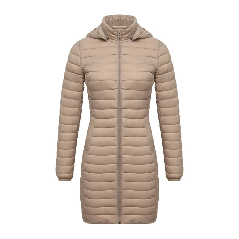 Women's Slim Fit Winter Jacket – Cozy Cotton with Detachable Hood 7