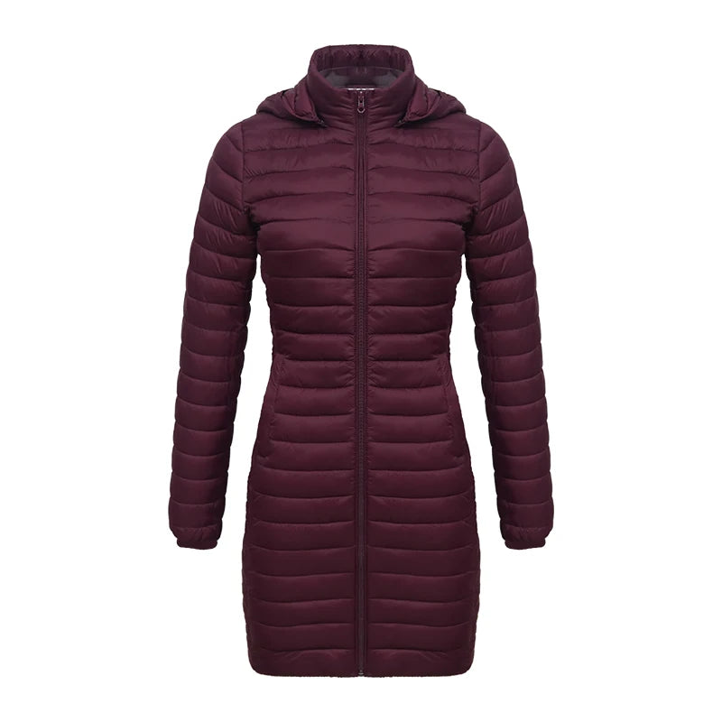 Women's Slim Fit Winter Jacket – Cozy Cotton with Detachable Hood 8