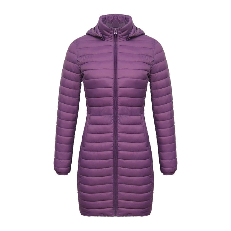 Women's Slim Fit Winter Jacket – Cozy Cotton with Detachable Hood 9