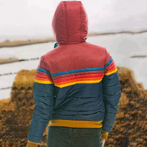Women’s Striped Quilted Jacket – Cozy Casual Outerwear for Fall 5