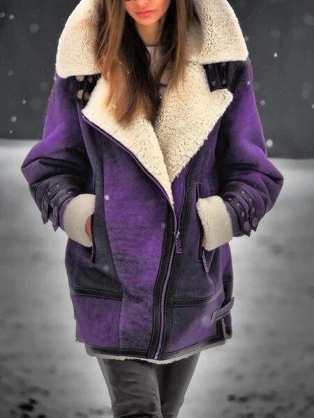 Women's Suede Sherpa Jacket – Cozy Style for Chilly Days 2