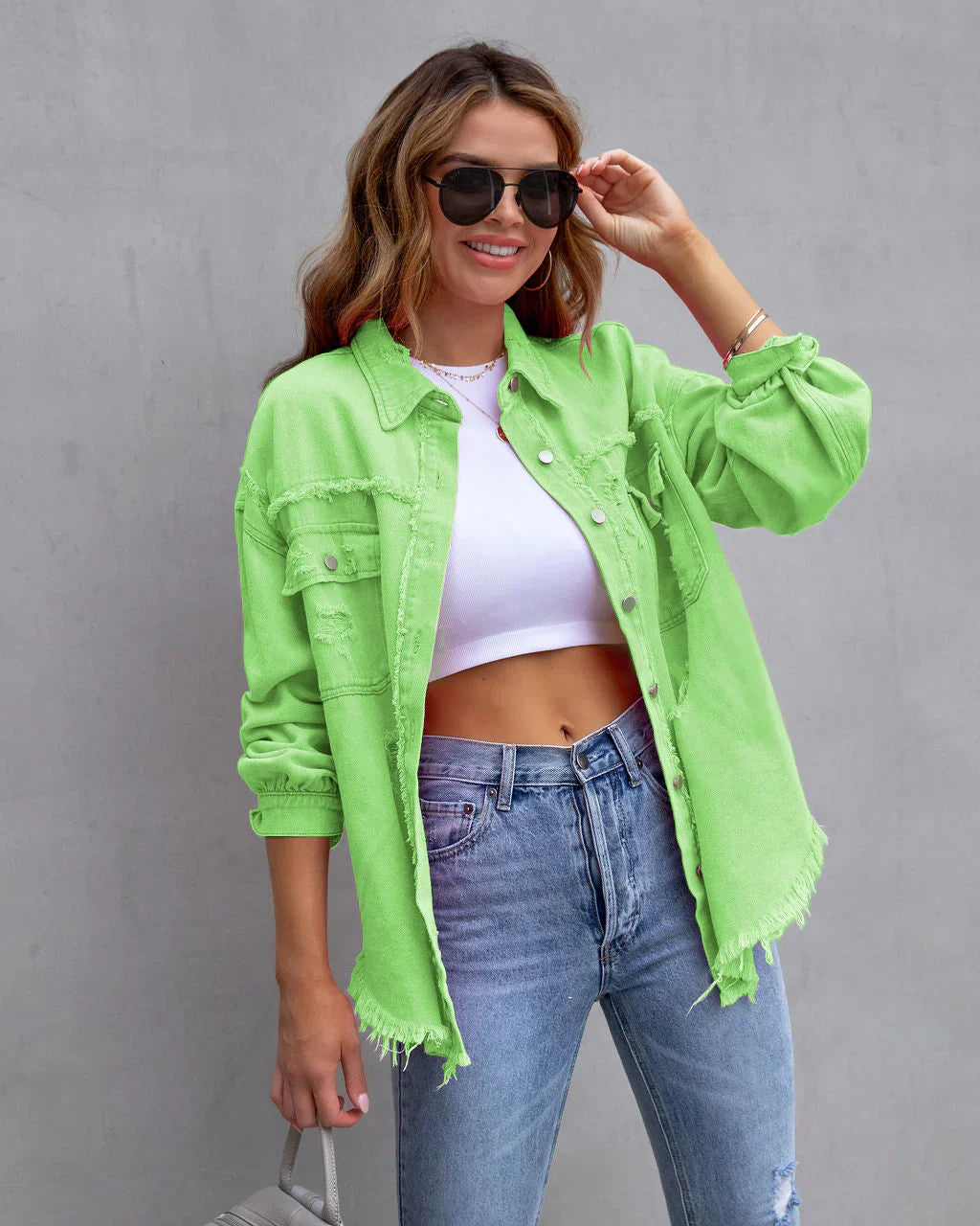 Women's Torn Denim Jacket – Edgy Style for Effortless Outfits 7