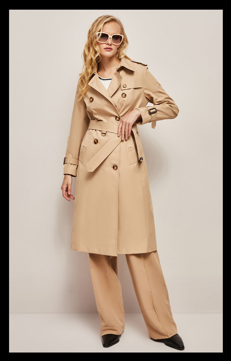Women's Waist-Cinched Trench Coat – Stylish Windbreaker for All-Day Comfort 1