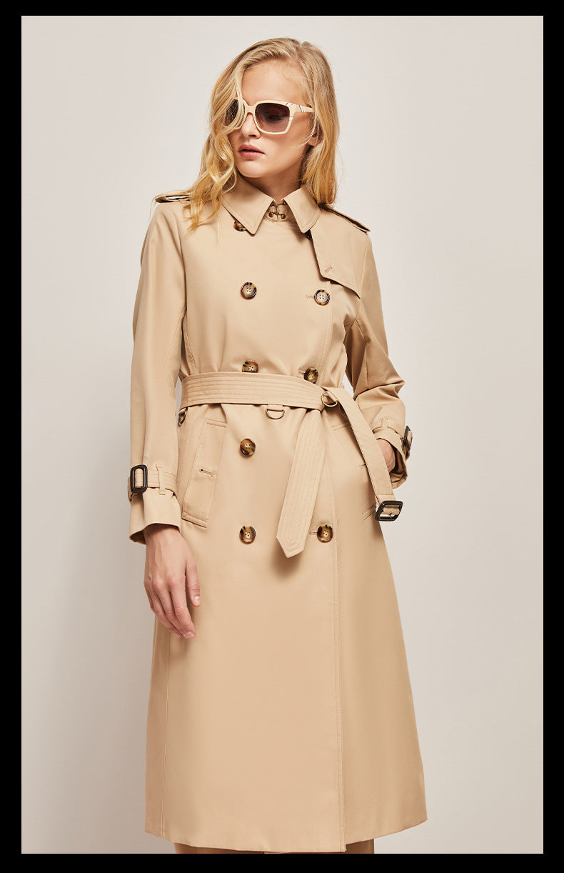 Women's Waist-Cinched Trench Coat – Stylish Windbreaker for All-Day Comfort 3