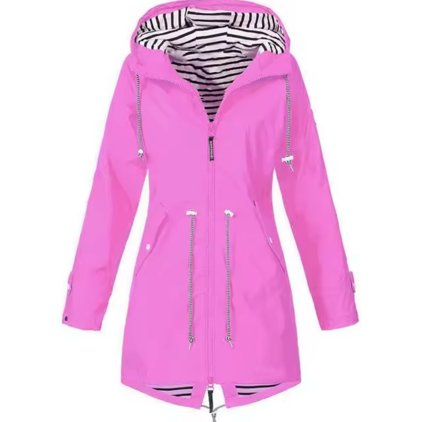 Women's Waterproof Jacket – Stylish Hooded Design for Rainy Days 2