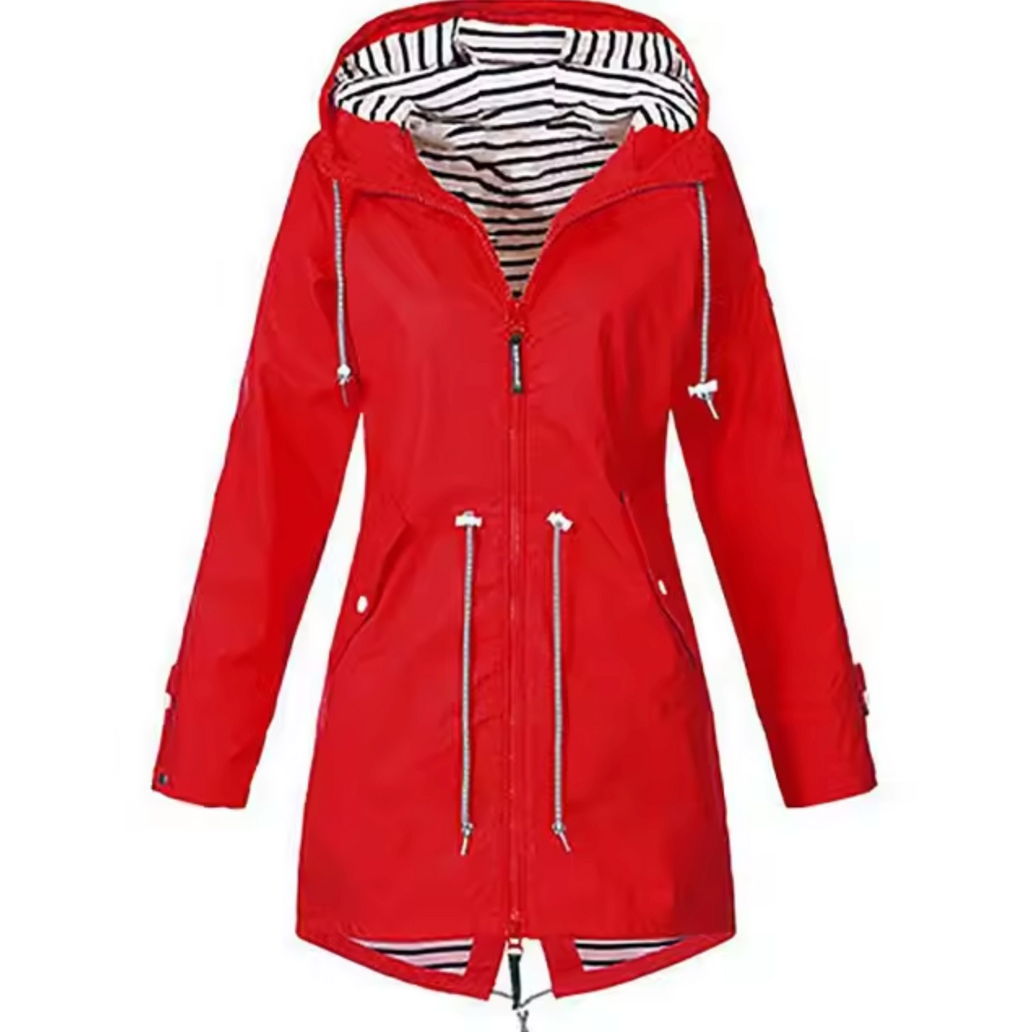 Women's Waterproof Jacket – Stylish Hooded Design for Rainy Days 3