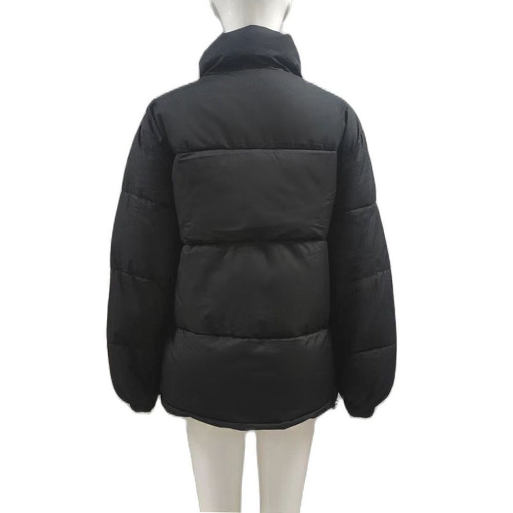 Women's Windproof Puffer Jacket – Cozy Cotton with Turtle Neck 5