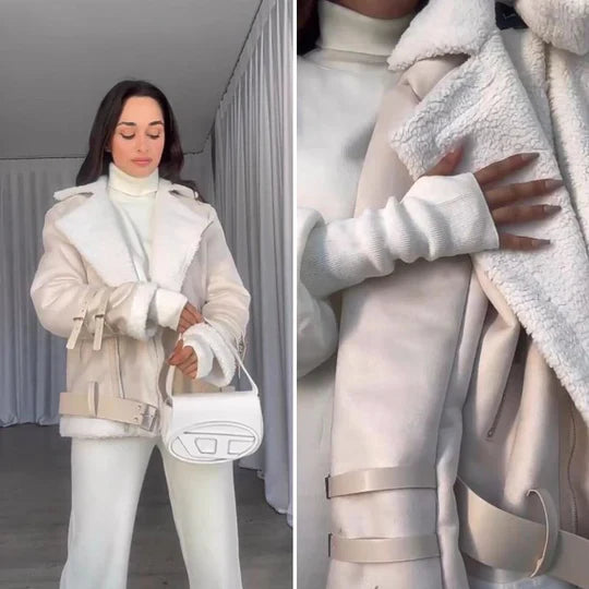 Women's Winter Jacket – Chic Wide Lapel for Elegant Warmth 3